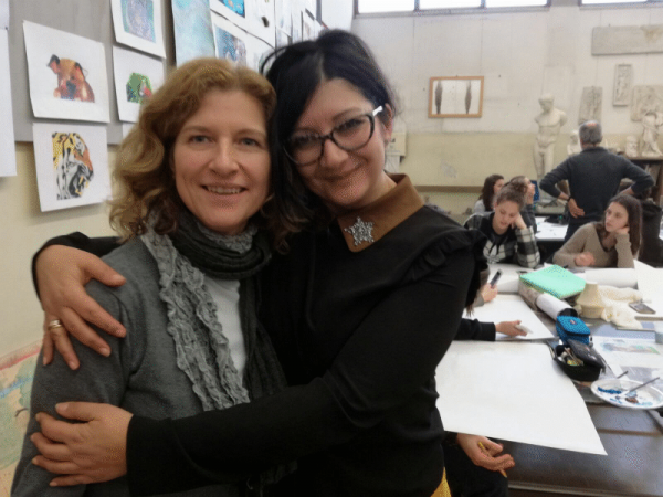 Vallonara nei laboratori del Liceo artistico di Nove