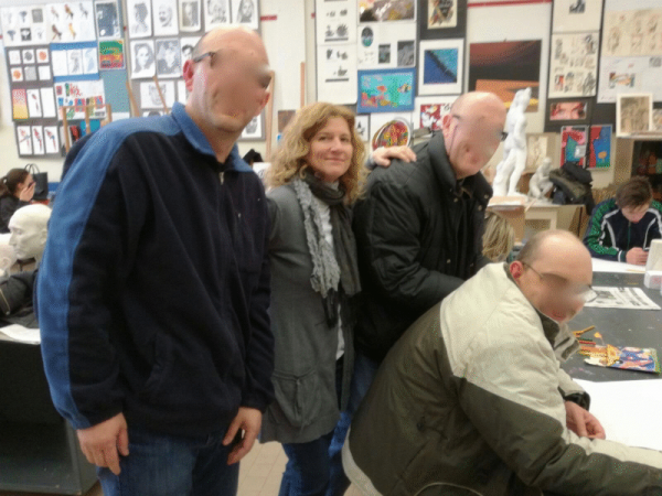 News utenti atelier Vallonara nei laboratori del Liceo artistico di Nove